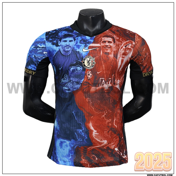 Camiseta Futbol Manchester United Rojo/Azul Edicion especial 2025 2026