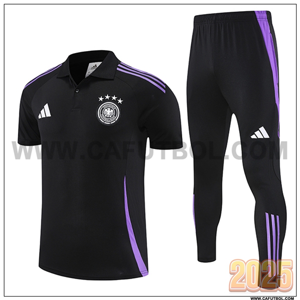 Camiseta Polo Alemania Negro/Violeta 2025 2026