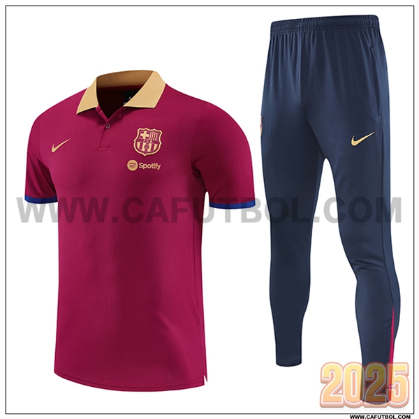 Camiseta Polo FC Barcelona Rojo 2025 2026