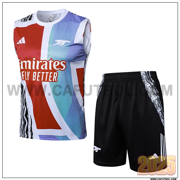 Camiseta Entrenamiento sin mangas Arsenal Blanco/Azul/Rojo 2025 2026