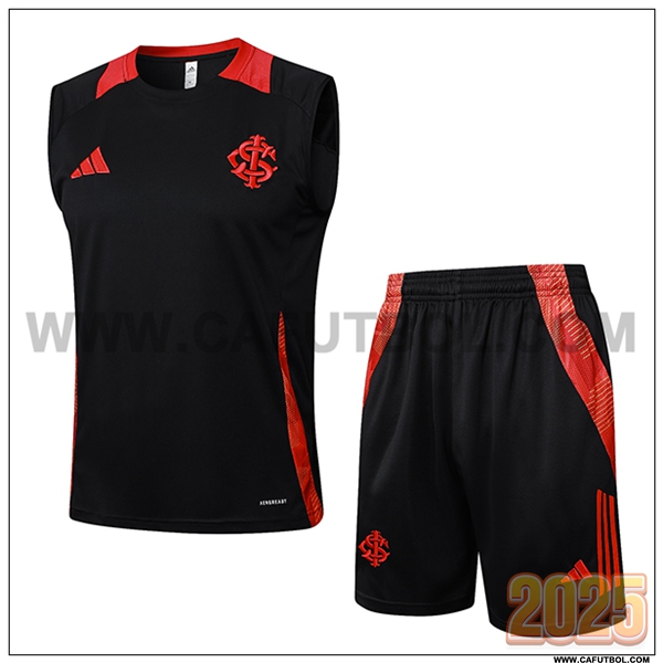 Camiseta Entrenamiento sin mangas Internacional Negro/Rojo 2025 2026