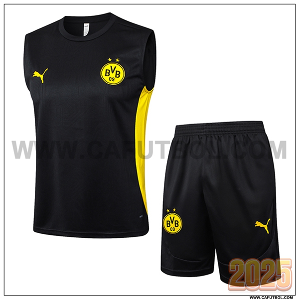 Camiseta Entrenamiento sin mangas Dortmund Negro/Amarillo 2025 2026