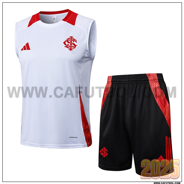 Camiseta Entrenamiento sin mangas Internacional Blanco/Rojo 2025 2026