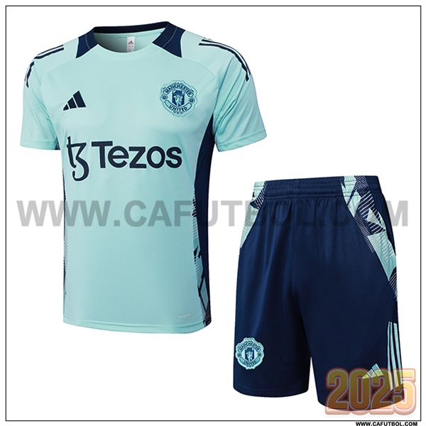 Camiseta Entrenamiento Manchester United Verde/Azul 2025 2026