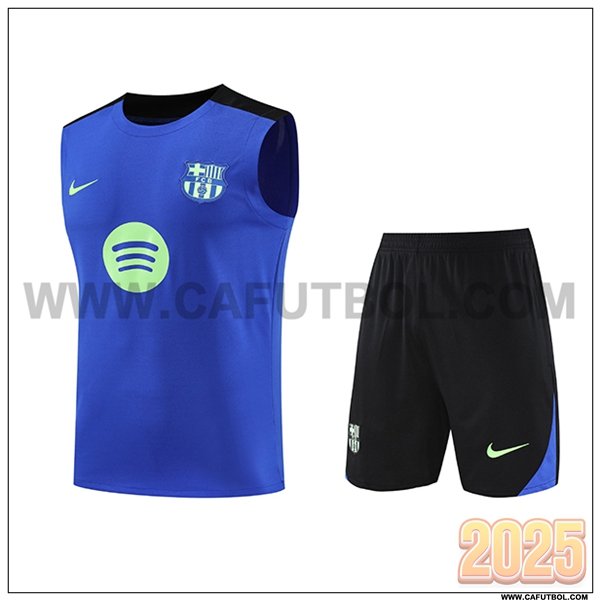 Camiseta Entrenamiento sin mangas FC Barcelona Azul/Negro/Verde 2025 2026