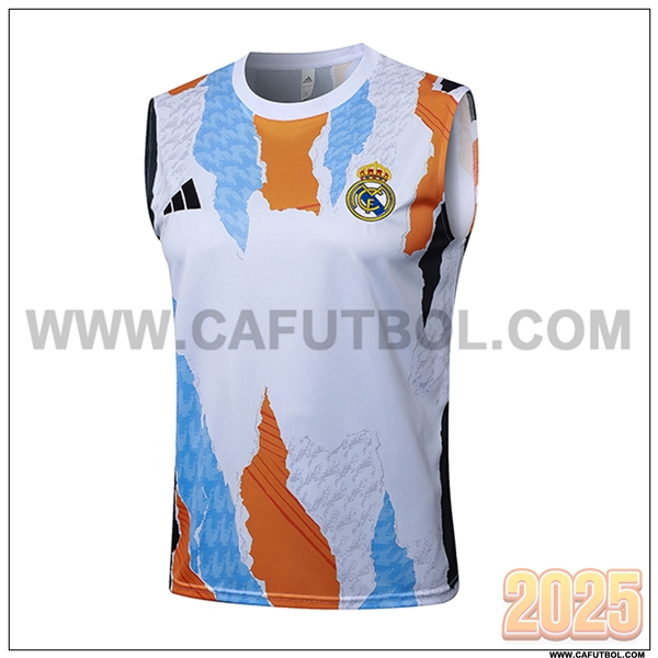 Chalecos de Futbol Real Madrid Blanco/Amarillo/Gris 2025 2026