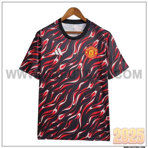 Camiseta Entrenamiento Manchester United Rojo/Negro 2025 2026