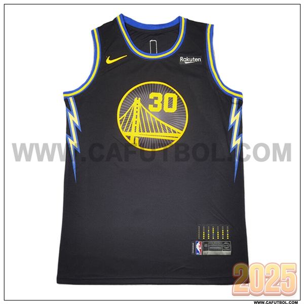 Camisetas NBA Golden State Warriors (CURRY #30) 2025/26 Negro/Amarillo