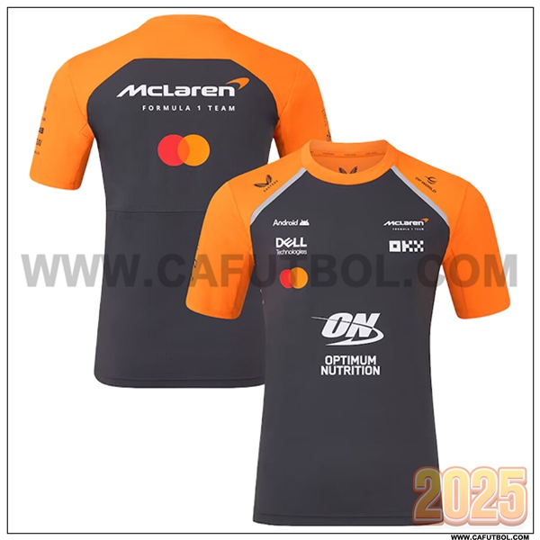 T-Shirt McLaren F1 Team Negro/Naranja 2025