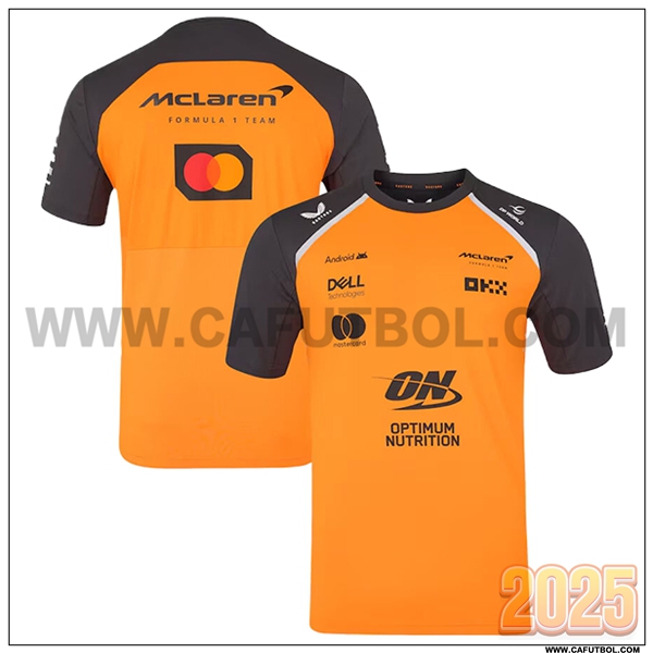 T-Shirt McLaren F1 Team Naranja/Negro 2025
