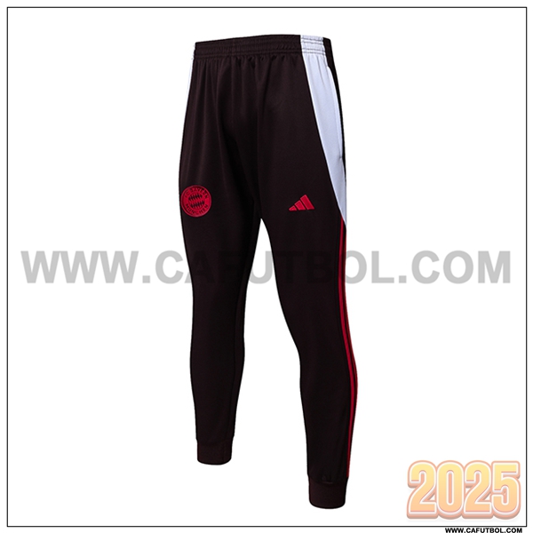 Pantalones Entrenamiento Bayern Munich Marron/Blanco 2025 2026