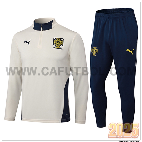 Chandal de Futbol Portugal Beige 2025 2026