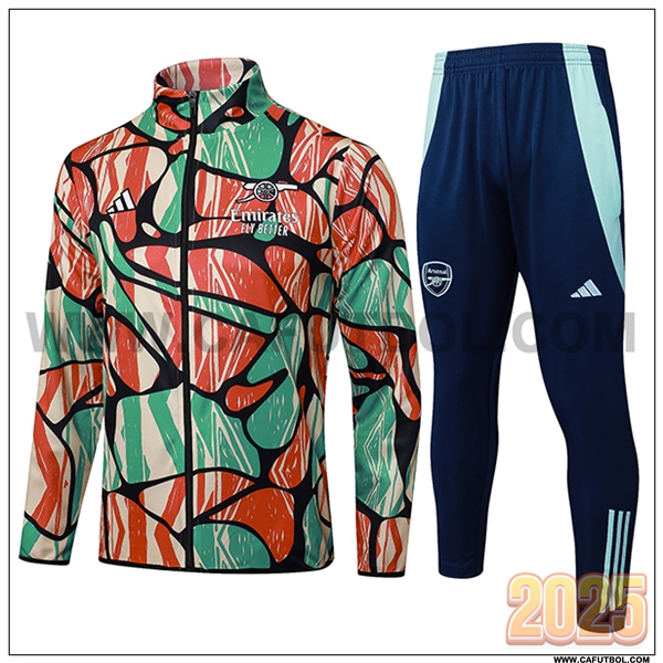 Chandal Chaquetas Futbol Arsenal Verde/Rojo/Amarillo 2025 2026