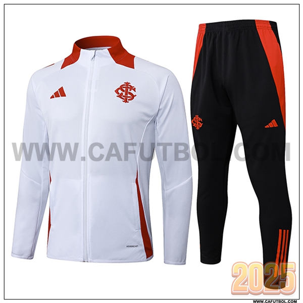Chandal Chaquetas Futbol SC Internacional Blanco/Rojo 2025 2026
