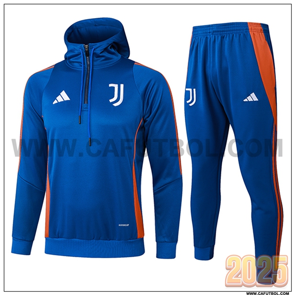 Chaqueta Con Capucha Chandal Juventus Azul/Naranja 2025 2026