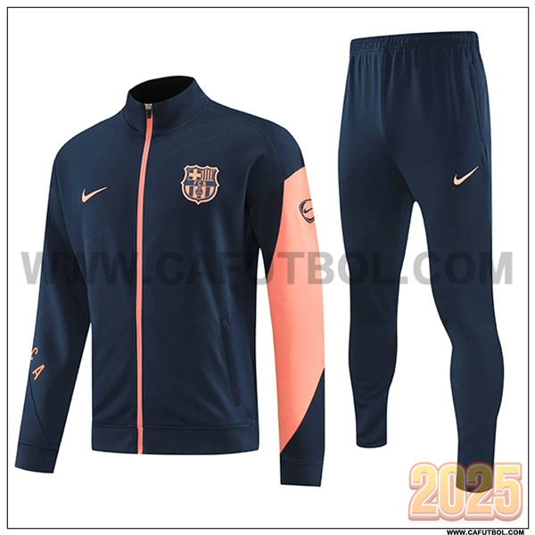 Chandal Chaquetas Futbol FC Barcelona Negro/Naranja 2025 2026