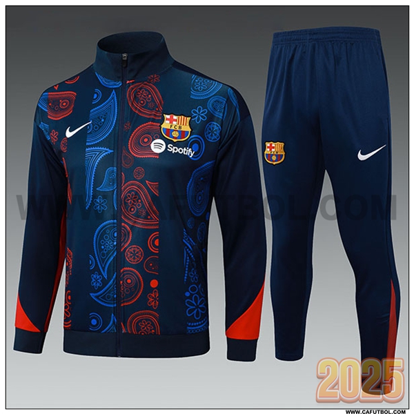 Chandal Chaquetas Futbol FC Barcelona Ninos Azul/Rojo 2025 2026