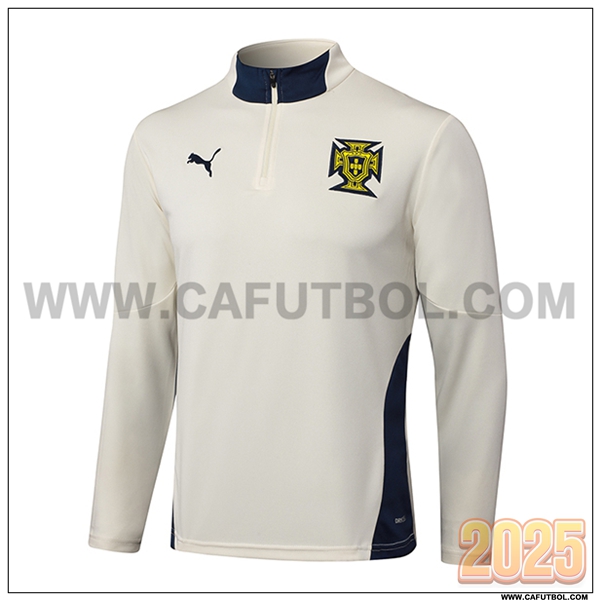 Sudadera Entrenamiento Portugal Beige 2025 2026