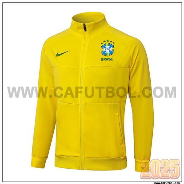 Chaquetas Futbol Brasil Amarillo 2025 2026
