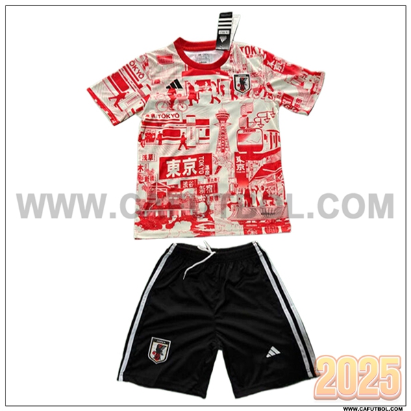 Camiseta de Japon Ninos Rojo Edicion especial 2025 2026