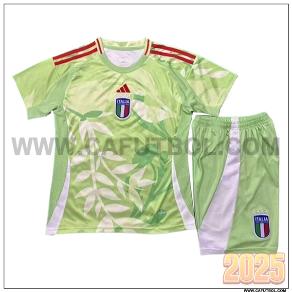 Camiseta de Italia Ninos Verde Edicion especial 2025 2026
