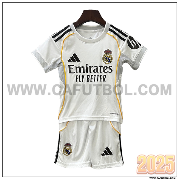 Primera Camiseta de Real Madrid Nino 2025 2026