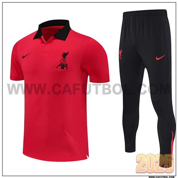 Camiseta Polo FC Liverpool Rojo 2025 2026