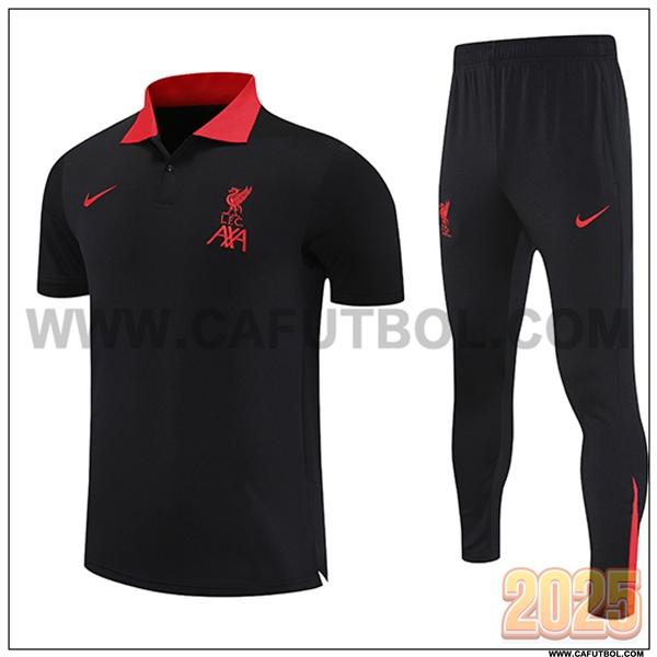 Camiseta Polo FC Liverpool Negro 2025 2026
