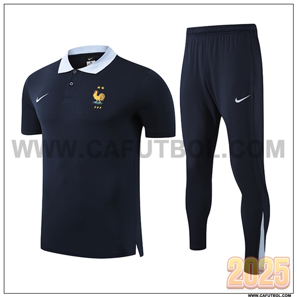 Camiseta Polo Francia Negro 2025 2026
