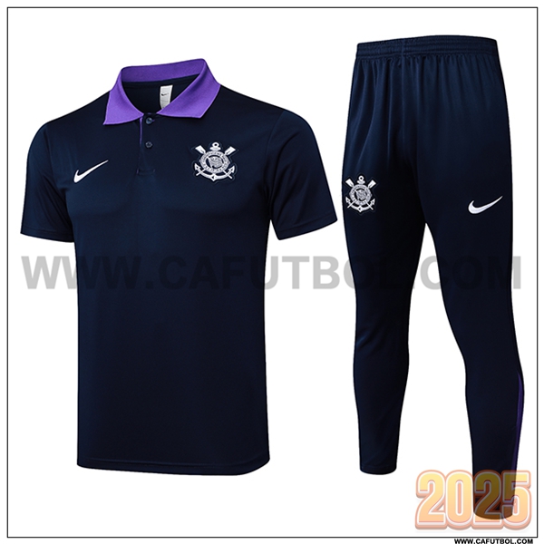 Camiseta Polo Corinthians Negro/Violeta 2025 2026