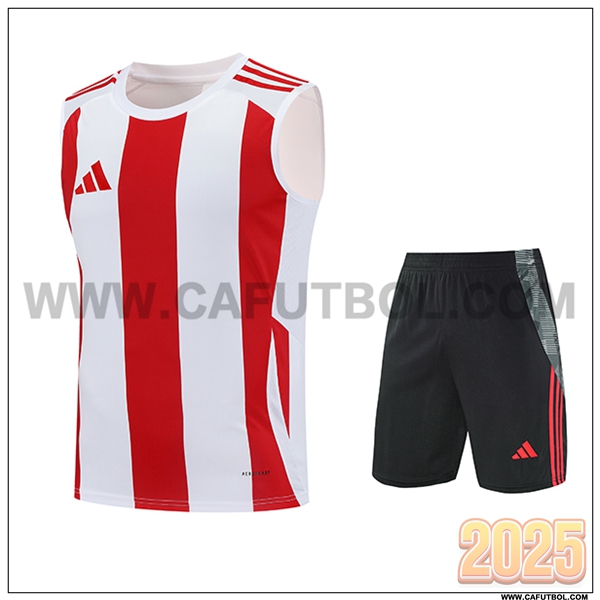 Camiseta Entrenamiento sin mangas Adidas Blanco/Rojo 2025 2026