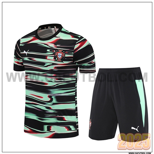 Camiseta Entrenamiento Portugal Negro/Verde 2025 2026