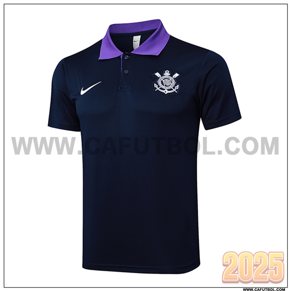 Camiseta Polo Corinthians Negro/Violeta 2025 2026