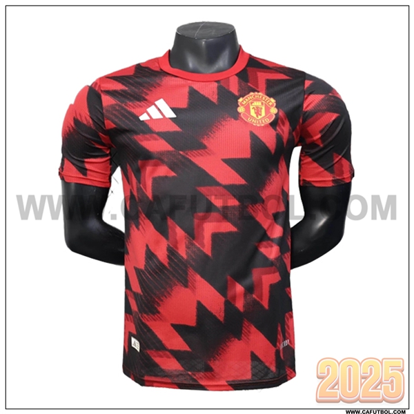 Camiseta Entrenamiento Manchester United Rojo/Negro 2025 2026 -02