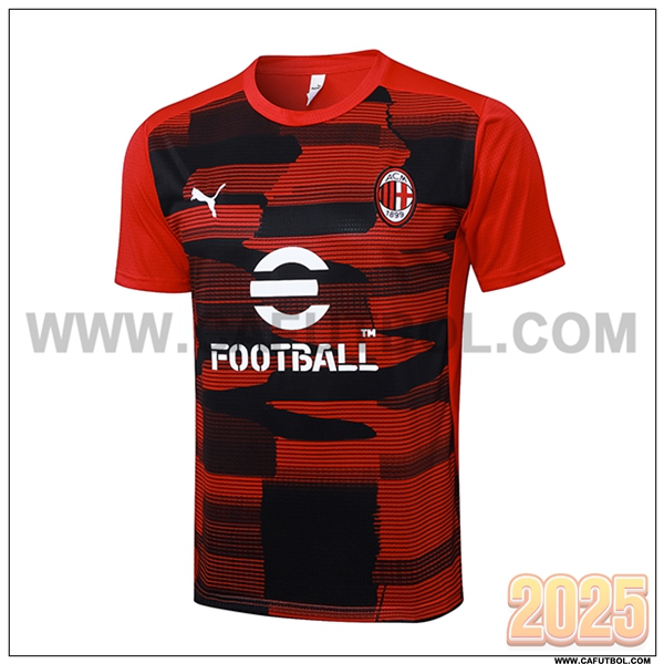 Camiseta Entrenamiento AC Milan Rojo/Negro 2025 2026