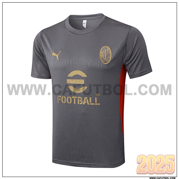 Camiseta Entrenamiento AC Milan Gris/Negro 2025 2026