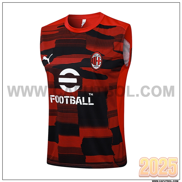 Chalecos De Futbol AC Milan Rojo/Negro 2025 2026