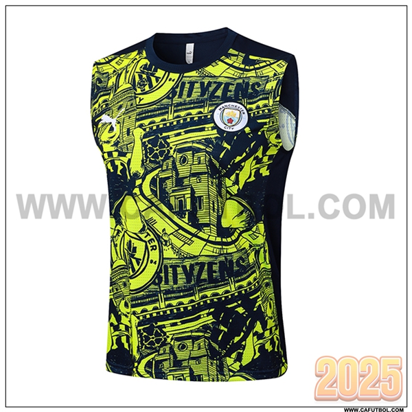 Chalecos De Futbol Manchester City Negro/Verde 2025 2026