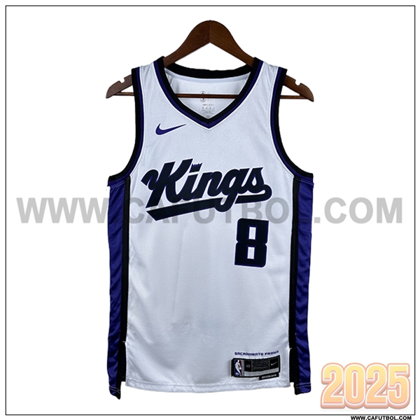 Camisetas NBA Sacramento Kings (LAVINE #8) 2025/26 Blanco/Violeta/Negro