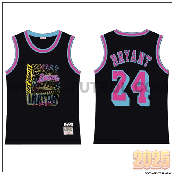 Camisetas NBA Los Angeles Lakers (BRYANT #24) 2025/26 Negro/Rosa