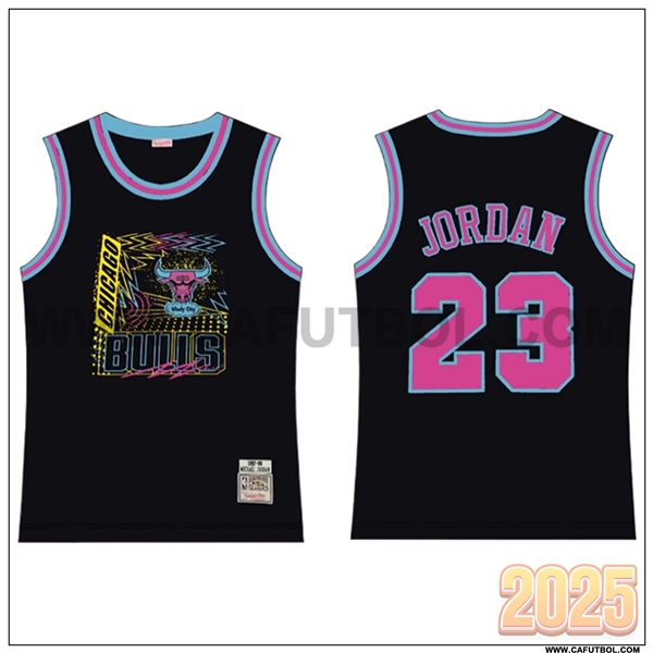 Camisetas NBA Chicago Bulls (JORDAN #23) 2025/26 Negro/Rosa