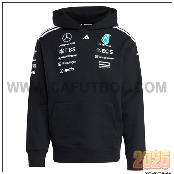 Sudadera Capucha Mercedes Benz F1 Team Negro 2025
