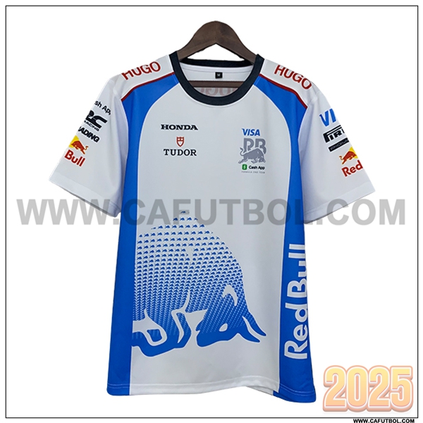 Camiseta de manga corta RedBull Racing F1 Team Blanco/Azul 2025