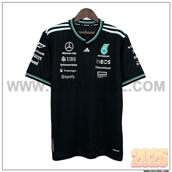 Camiseta de manga corta Mercedes Benz F1 Team Negro/Verde 2025