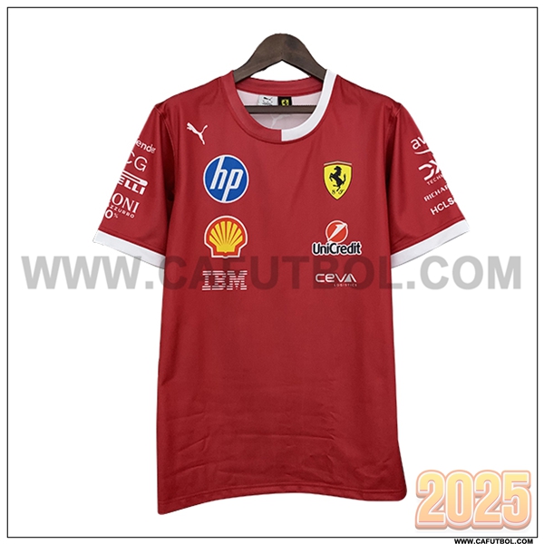 Camiseta de manga corta Scuderia Ferrari F1 Team Rojo 2025