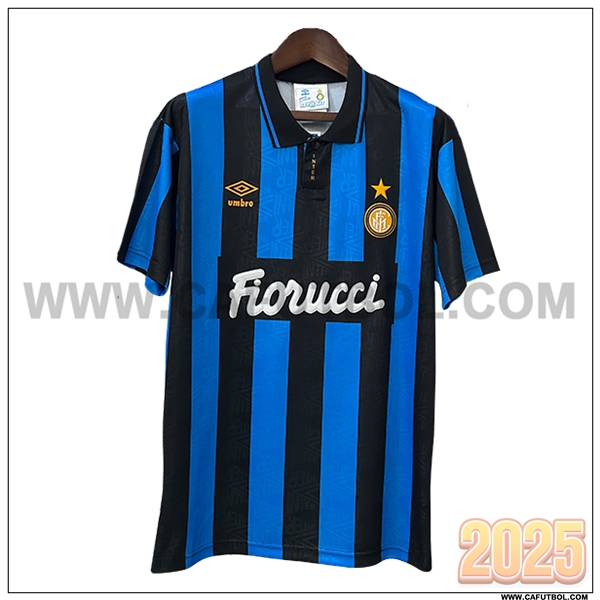 Tercero Camiseta de Inter Milan Retro Negro/Azul 1992/1994