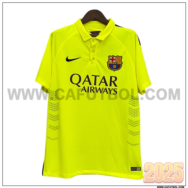 Tercero Camiseta de FC Barcelona Retro AMARILLO 2014/2015