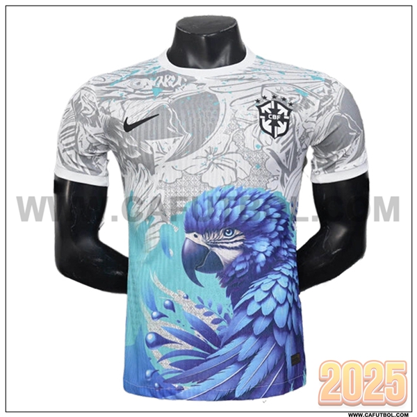 Camiseta Equipo de Brasil Gris/Azul Edicion Especial 2025 2026