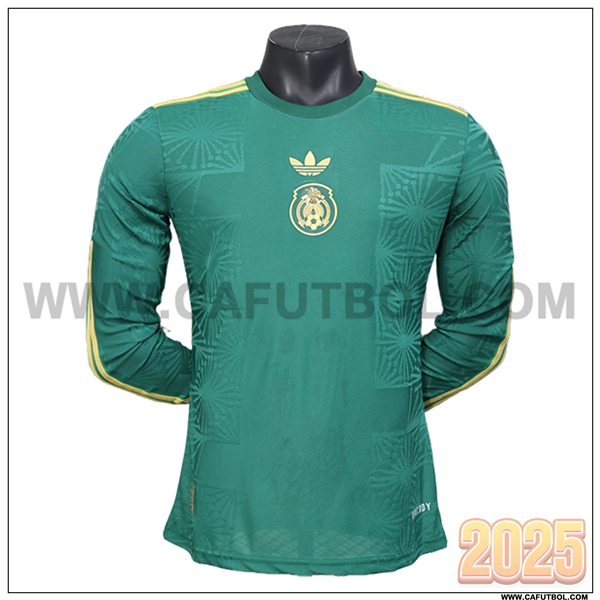 Camiseta Equipo de Mexico Mangas largas Verde Edicion Copa de Oro 2025 2026