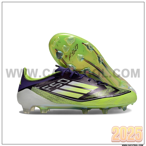 Adidas Botas De Fútbol F50 ELITE FG Verde/Negro/Violeta